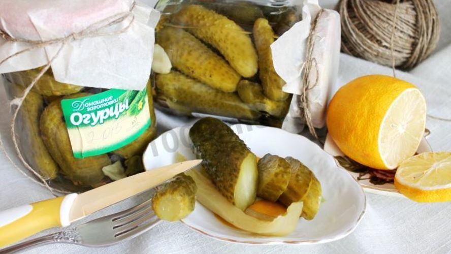 Рецепт огурцов маринованных без уксуса