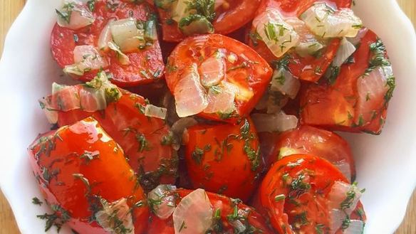 Рецепт Полумаринованных помидоров