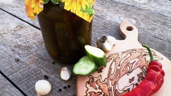 Рецепт Огурчиков с кетчупом на зиму