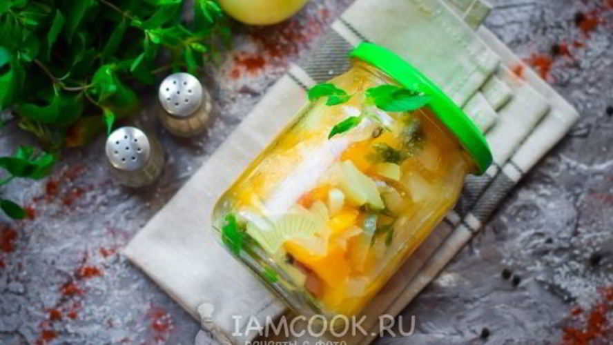 Рецепт перца с луком на зиму