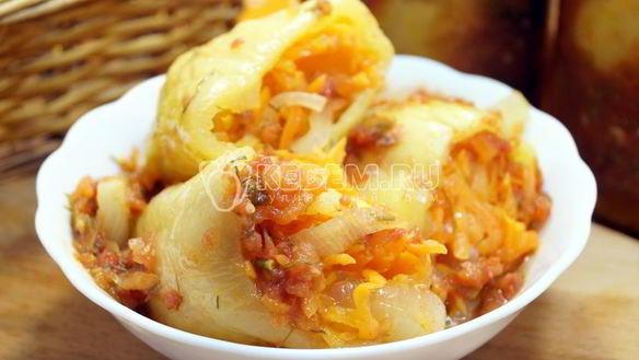 Рецепт Перцев фаршированных овощами на зиму Пальчики оближешь