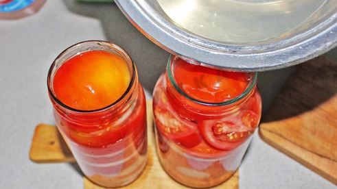 помидоры в желе с желатином со стерилизацией