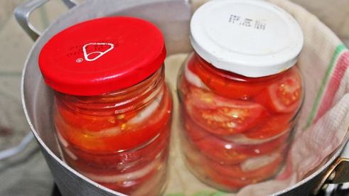 помидоры в желе с желатином со стерилизацией