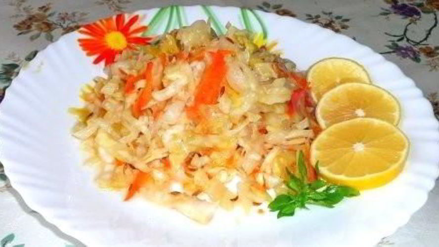 Рецепт быстрой капусты горячима способома в рассоле