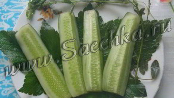 Рецепт Огурцов малосольных с дикими травами