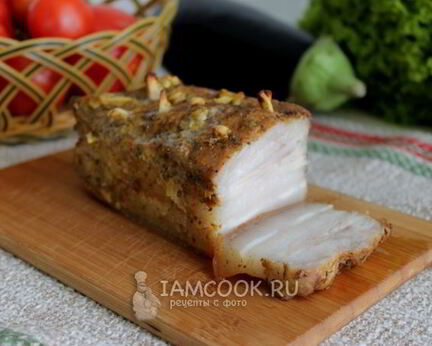 Сало с горчицей