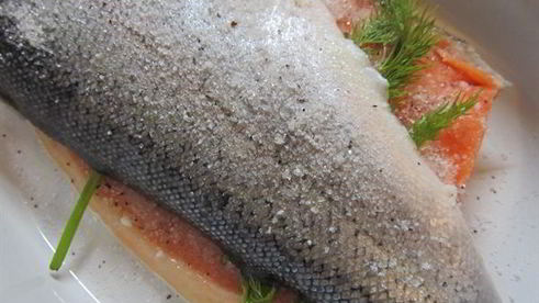 слабосоленый лосось по-шведски