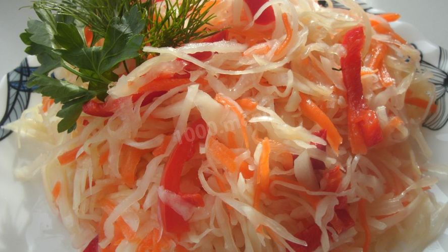 Рецепт суточной капусты с чесноком