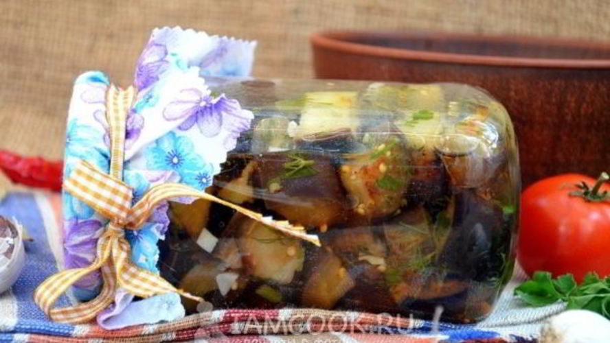 Рецепт соленых баклажанов с чесноком на зиму