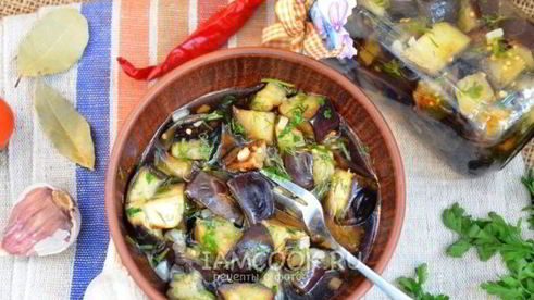 соленые баклажаны с чесноком на зиму