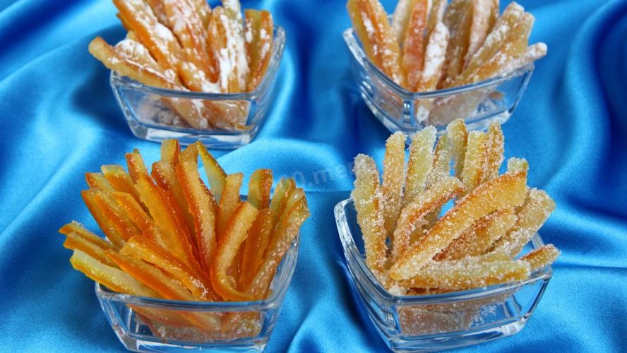 Рецепт апельсиновых цукатов из кожуры
