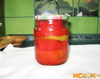 Жареный болгарский перец, закрытый на зиму