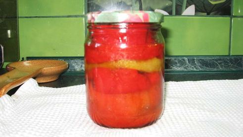 жареный болгарский перец, закрытый на зиму