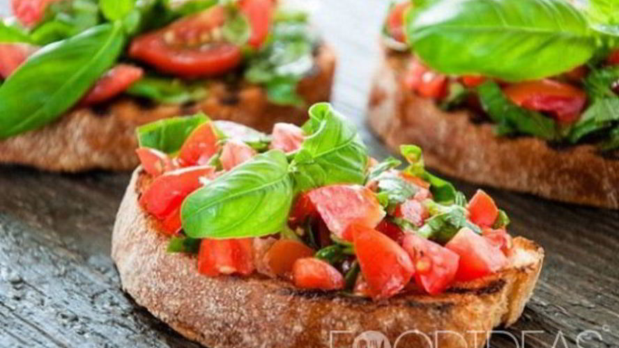 Рецепт брускетты с помидорами