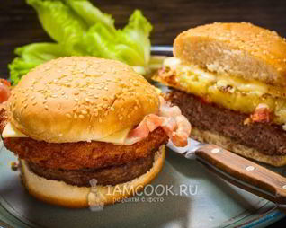 Бургер с картошкой