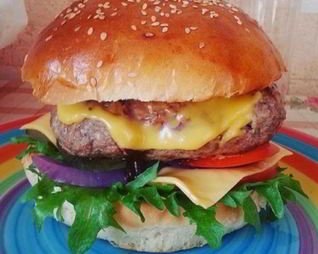 Бургер свинина с грибами