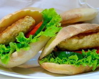 Домашние гамбургеры с куриными котлетками