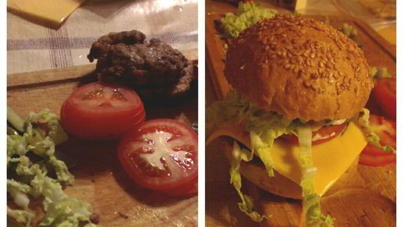 Рецепт Домашних гамбургеров с маринованными огурцами