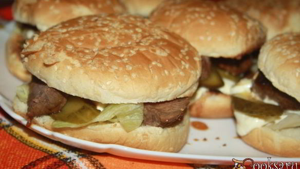 Рецепт Стека-бургеров с мраморной говядиной