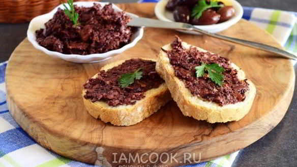 Рецепт Бутербродной пасты из оливок