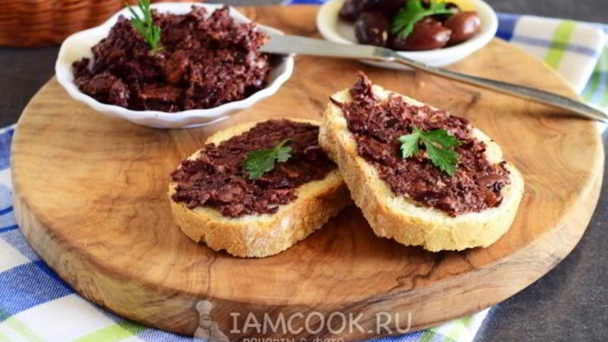 Рецепт бутербродной пасты из оливок