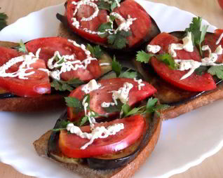 Бутерброды с баклажанами