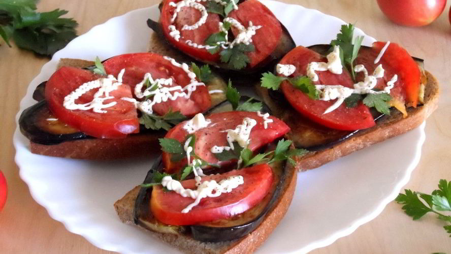 Рецепт бутербродов с баклажанами