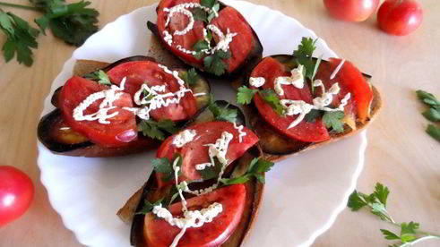 бутерброды с баклажанами