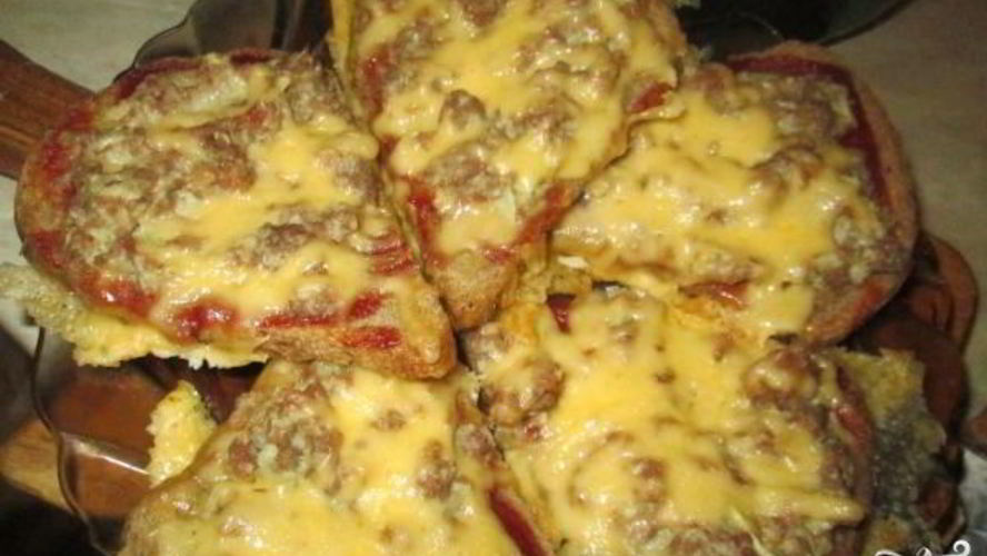 Рецепт бутербродов с фаршем в духовке