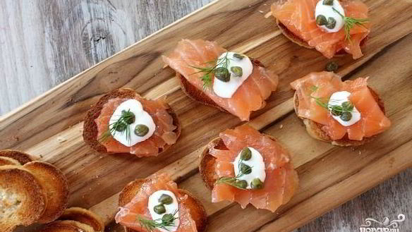 Рецепт Бутербродов с форелью