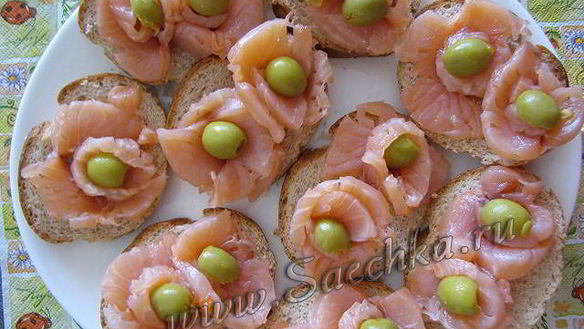 Рецепт Бутербродов с красной рыбой