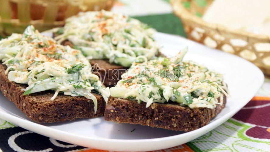 Рецепт бутербродов с салатом