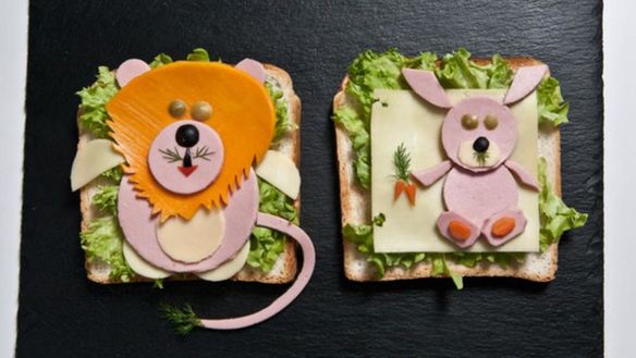 Рецепт Детских бутербродов Львенок и Зайчонок