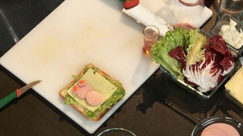 детские бутерброды львенок и зайчонок