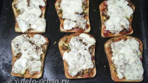 горячие бутерброды с фаршем