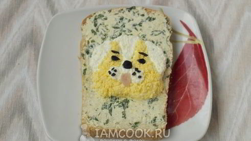новогодние бутерброды собачки