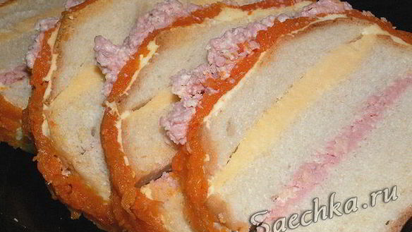 Рецепт Полосатых бутербродов