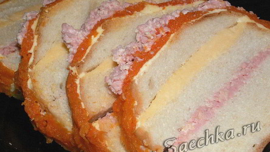 Рецепт полосатых бутербродов