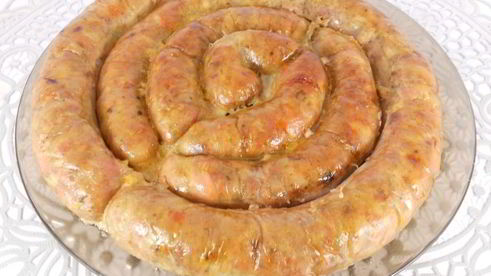 домашняя мясная колбаса с овсянкой и паприкой