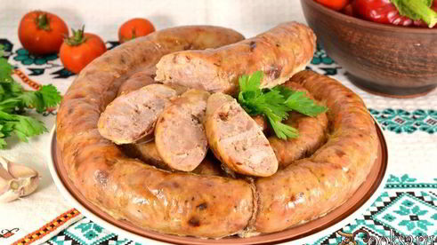 домашняя мясная колбаса с овсянкой и паприкой