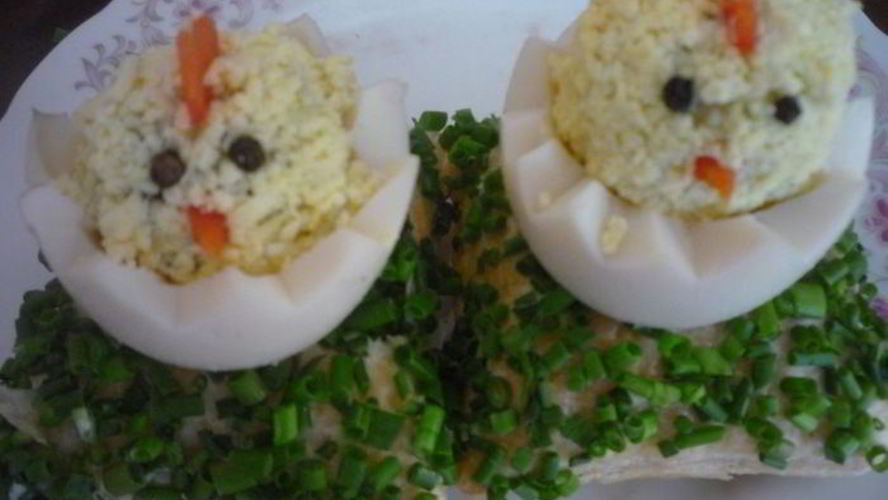 Рецепт фаршированных яиц цыплята