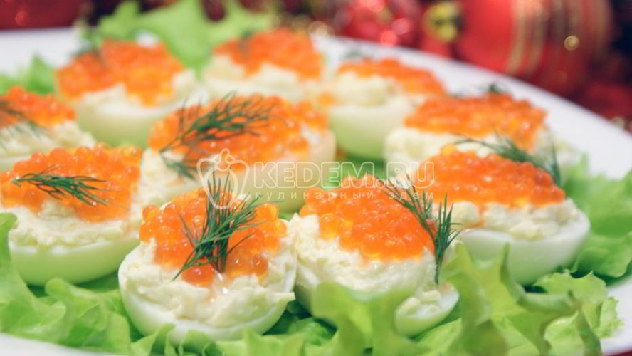 Рецепт яиц фаршированных икрой