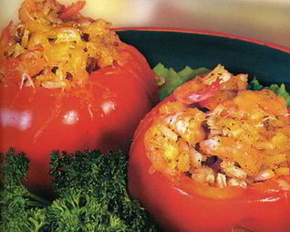 Горячая закуска из помидоров с креветками