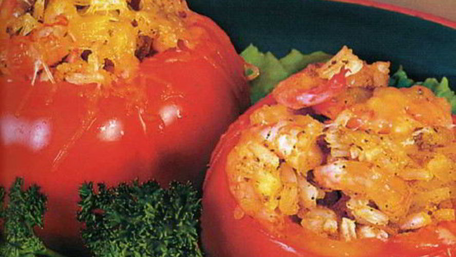Рецепт горячей закуски из помидоров с креветками