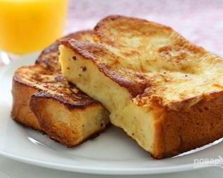 Гренки с молоком и яйцом