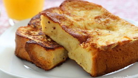 Рецепт Гренков с молоком и яйцом