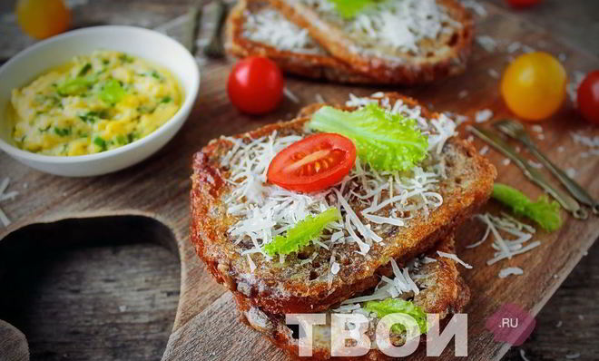 Гренки с сыром