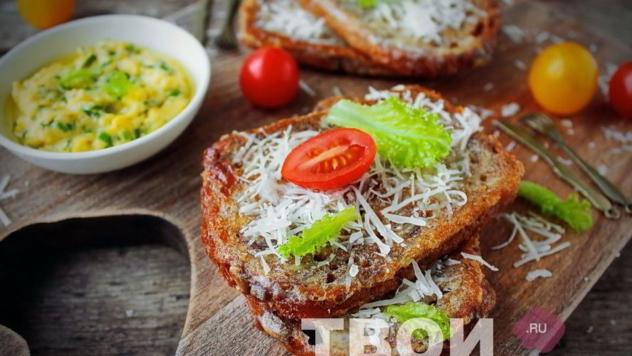 Рецепт гренков с сыром