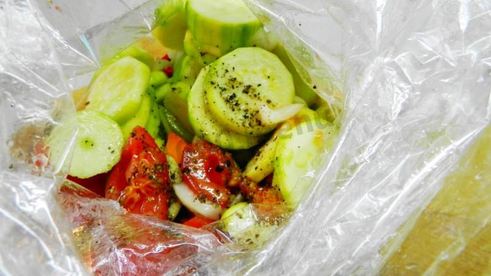 диетическая кабачковая икра в рукаве