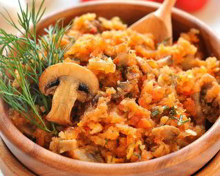 Кабачковая икра с шампиньонами